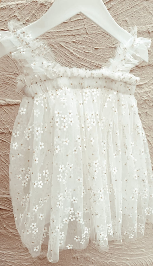 White Daisy Tulle Dress