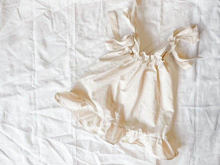 Cream Linen Dress
